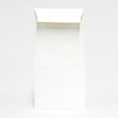 Weißer Briefumschlag im Längsformat 110 x 220 mm