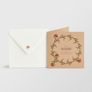 Einladungskarte Pfingstrose Natur large seite mit Umschlag