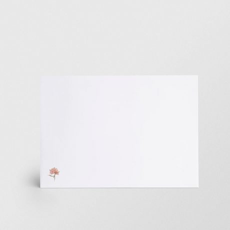 Weißer Briefumschlag mit Pfingstrose, 162 x 229 mm